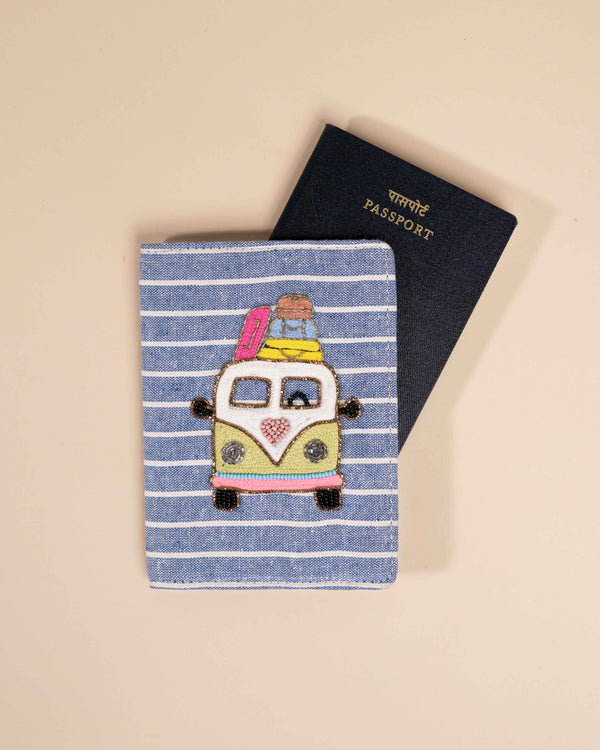 Van Embroidered Passport Cover