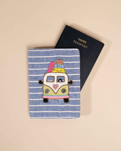 Van Embroidered Passport Cover
