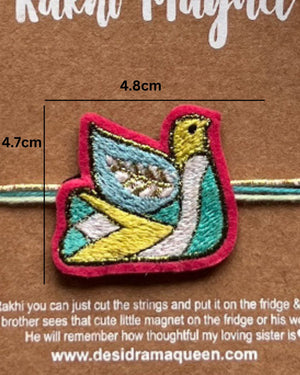 Embroidered Rakhi Magnet - Bird