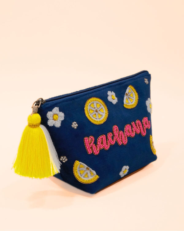 Customized Lemon Name Pouch