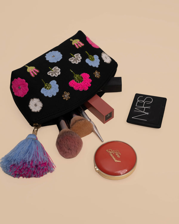 FLOWERS MAKEUP POUCH