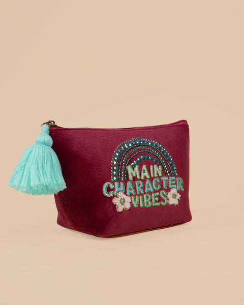 Main Character Vibes Makeup Pouch – Chic Everyday Essential