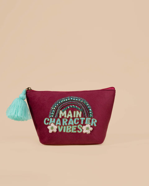 Main Character Vibes Makeup Pouch – Chic Everyday Essential