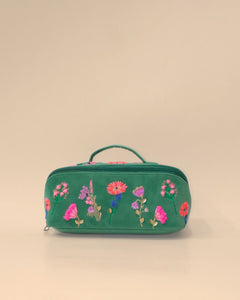 Flower Green Makeup Pouch