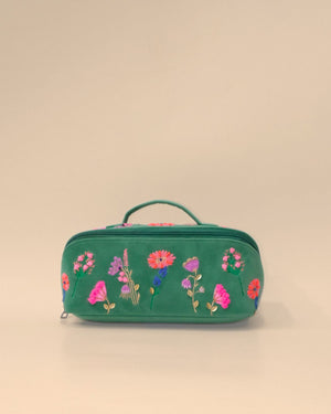 Flower Green Makeup Pouch