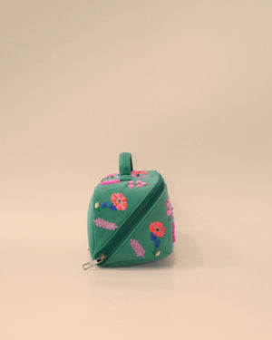 Flower Green Makeup Pouch