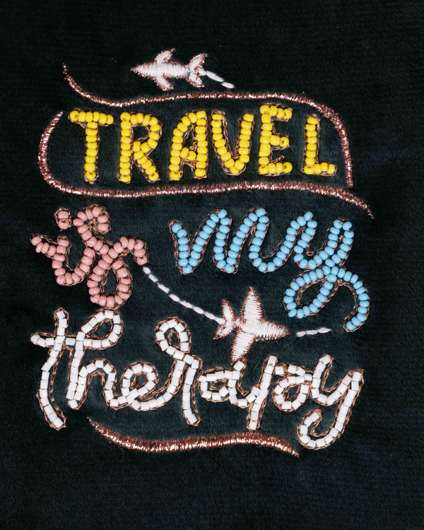 Travel Is My Therapy Passport Cover