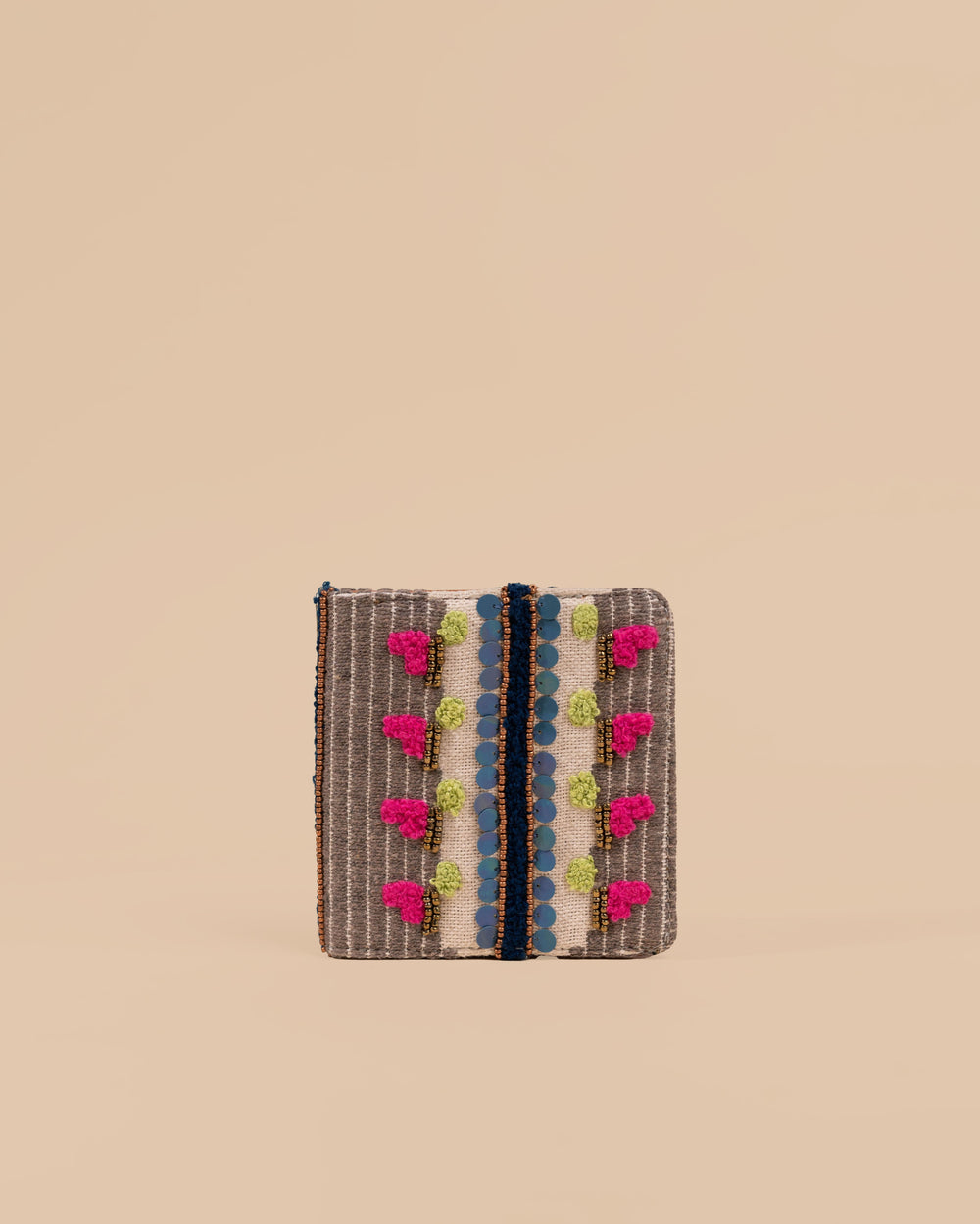 NEO BEIGE SNAP BUTTON WALLET
