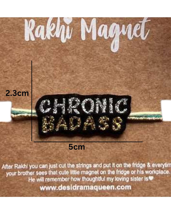 Embroidered Rakhi Magnet - Chronic Badass