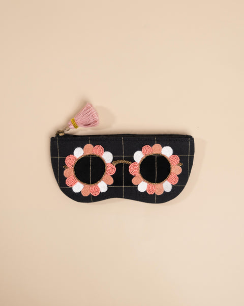 CLARA BLACK-PEACH SUNGLASS COVER