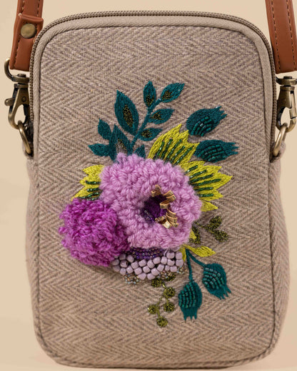 FLORAL PHONE SLING BAG