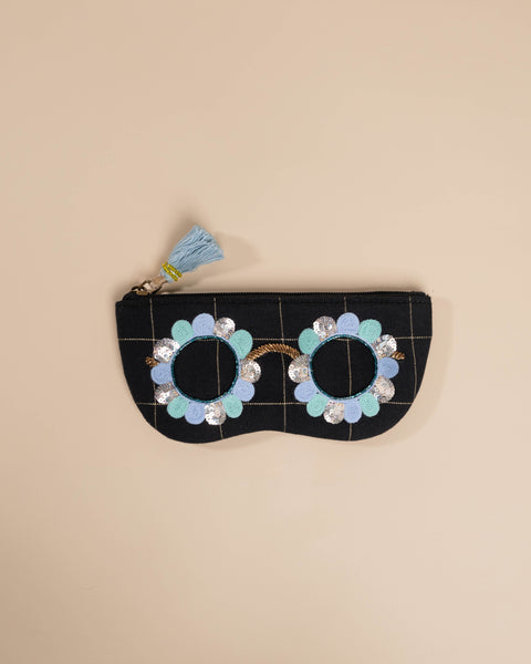 CLARA BLACK-BLUE SUNGLASS COVER