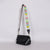 GREY ABSTRACT STRAP SLING BAG- BLACK (WITH EMBROIDERED HANDLE)