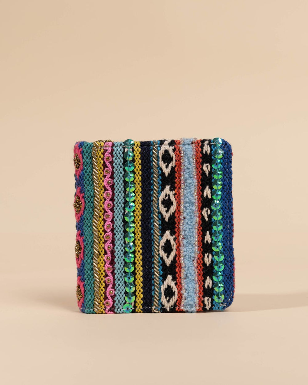 Multi Boho Snap Button Wallet