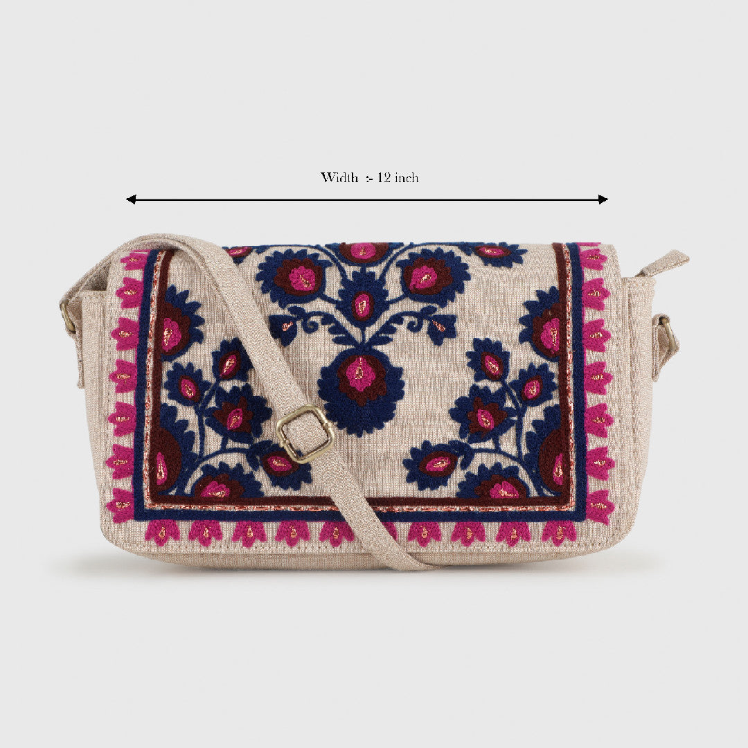 YASMINE SLING BAG – BEIGE