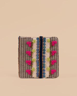 NEO BEIGE SNAP BUTTON WALLET