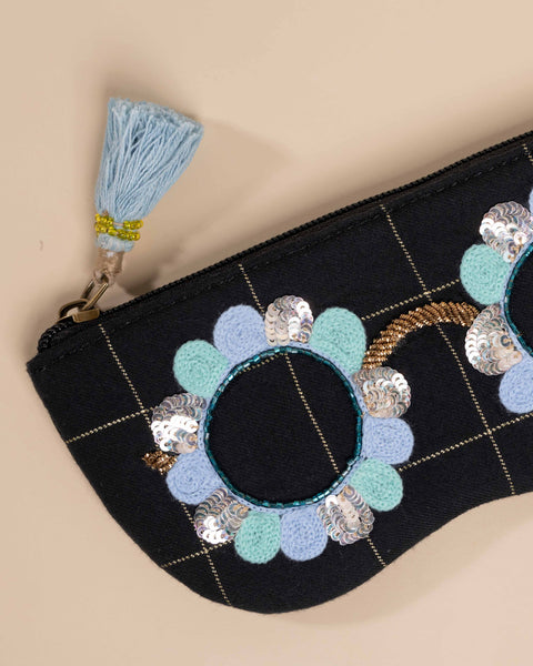 CLARA BLACK-BLUE SUNGLASS COVER