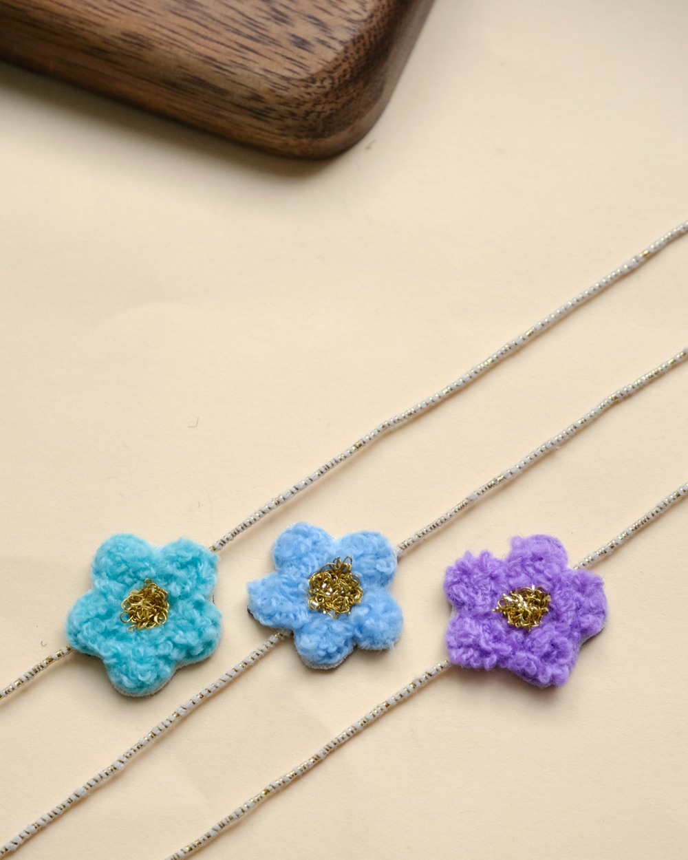 Rakhi Magnet - Bule Purple Mint Green Combo