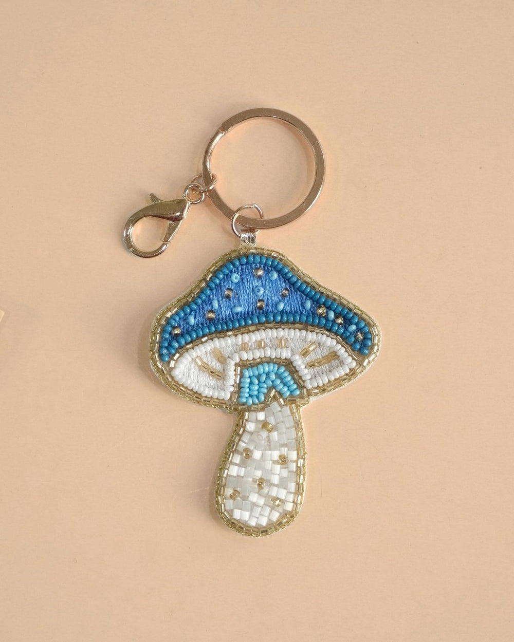 MUSHROOM BLUE- KEY RING / CHARM