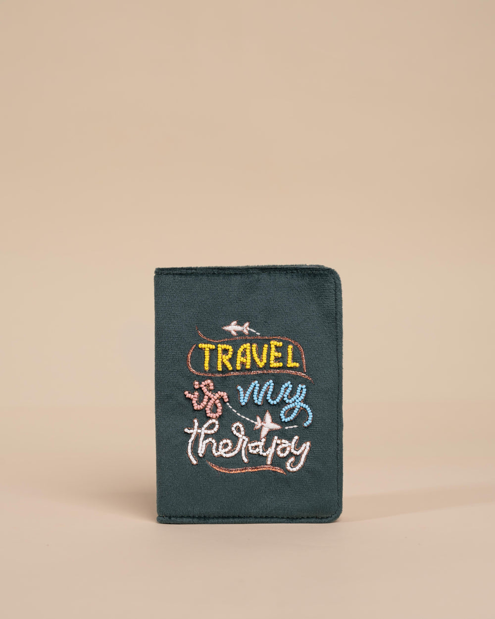 Travel Is My Therapy Passport Cover