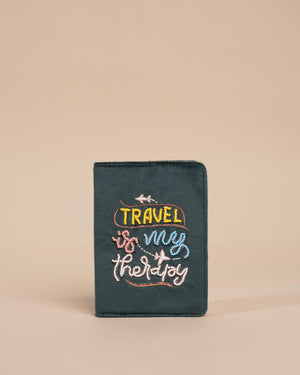 Travel Is My Therapy Passport Cover