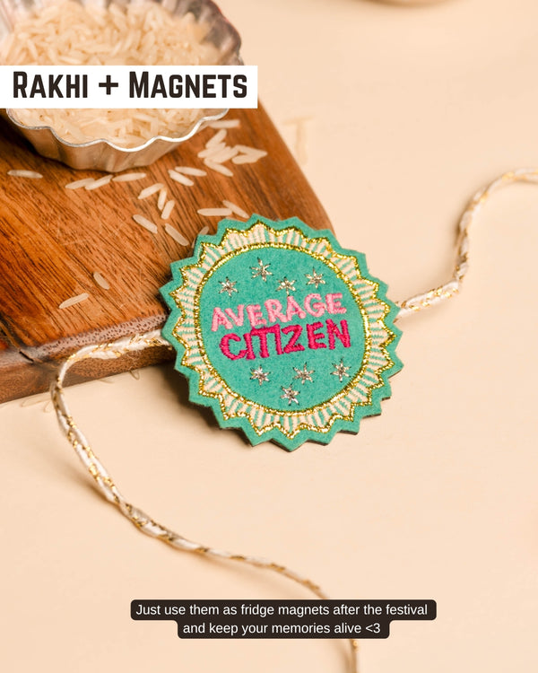 Embroidered Rakhi Magnet - Average Citizen
