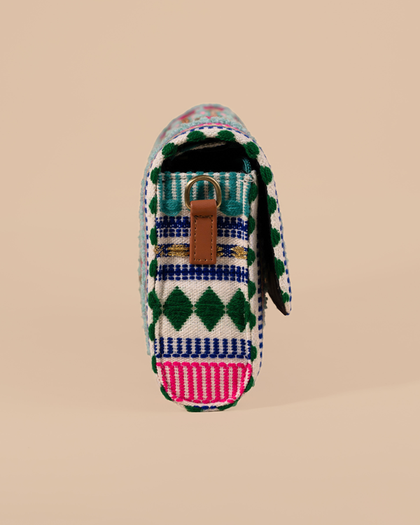 Colorful patterned adela sling bag
