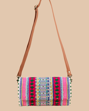 Colorful patterned adela sling bag