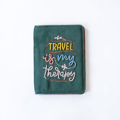 Travel is my therapy Passport Cover