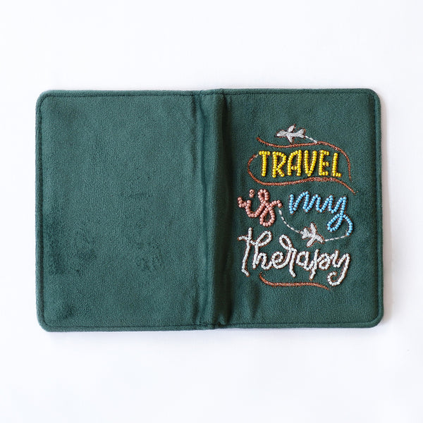 Travel is my therapy Passport Cover