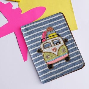 Van Embroidered Passport Cover