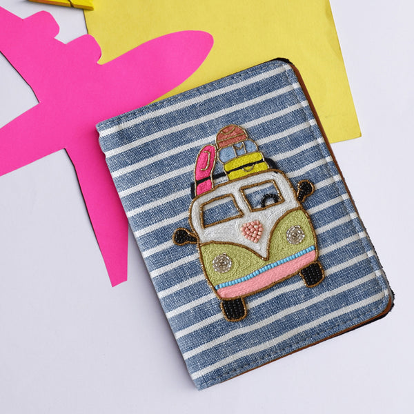 Van Embroidered Passport Cover