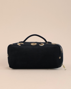 Black Moon Star Makeup Bag – Astrology-Inspired Beauty Case