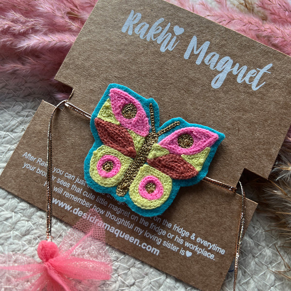 Embroidered Rakhi Magnet - Butterfly