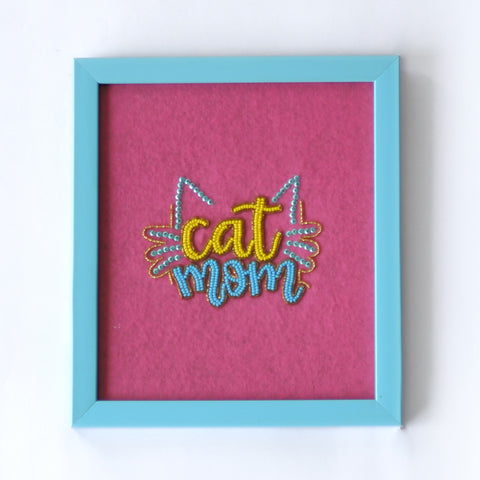 Cat Mom-Wallarts  Funny Quote Embroidery  Humorous Wall Art  Laugh-Out-Loud Stitching  Witty Embroidery  Hilarious Wall Decor  Quirky Quote Tapestry  Amusing Stitched Art  Funny Needlework  Comedy Embroidery  Playful Wall Hangings