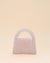 Rainbow beaded mini tote purse, lightweight fashion bag for women.