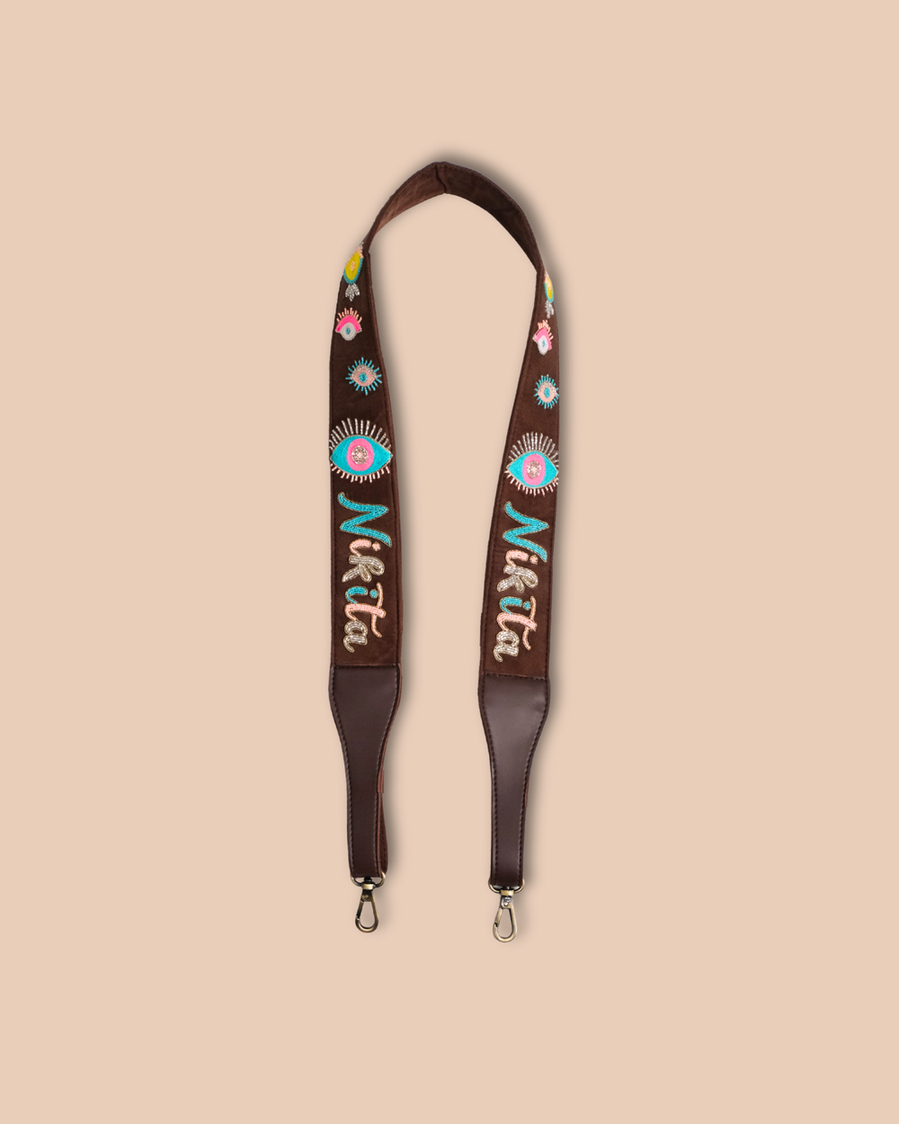Customized Evil Eye Brown Straps