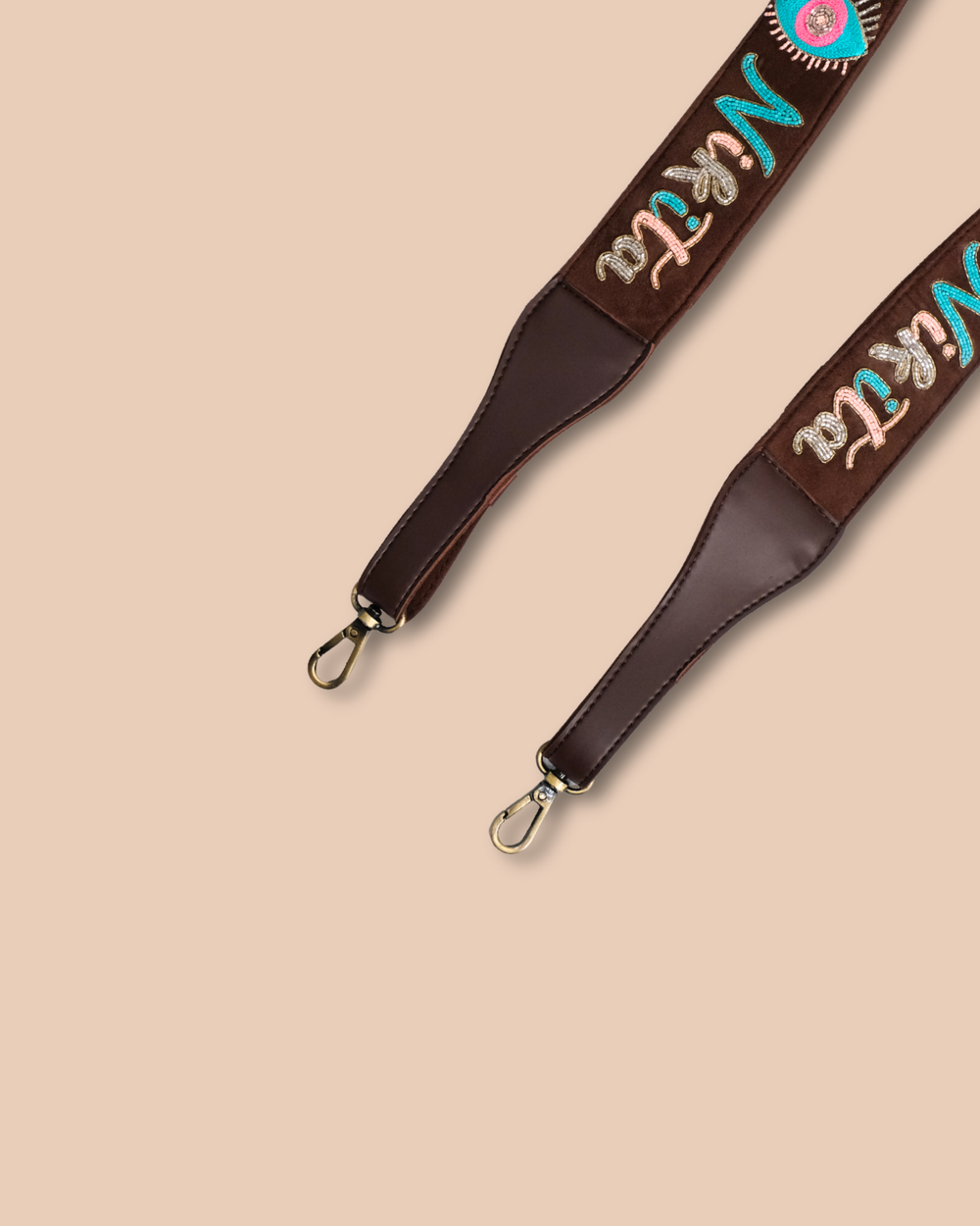 Customized Evil Eye Brown Straps
