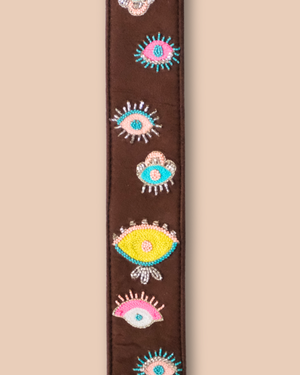 Customized Evil Eye Brown Straps