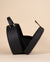  Elegant black sling bag featuring leopard zari embroidery and gold hardware