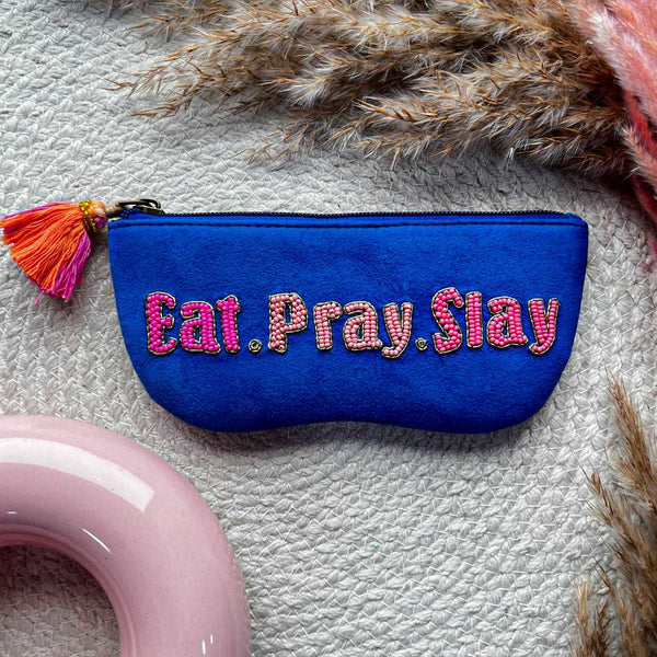 Embroidered Glasses Case, Embroidered Eyeglass Cover, Embroidered Eyewear Case, "Cute and colorful specs cover - hand embroidered with beads, perfect gift"