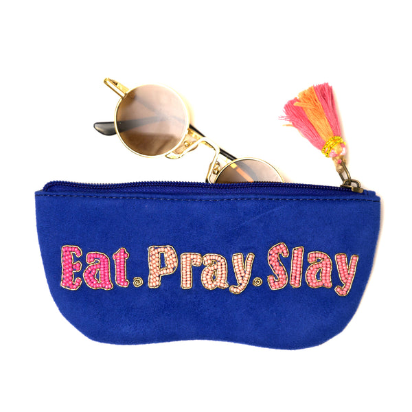 personalised sunglasses case, personalized sunglass case, "Colorful hand embroidered sunglass cover - ideal for specs or sunglasses"