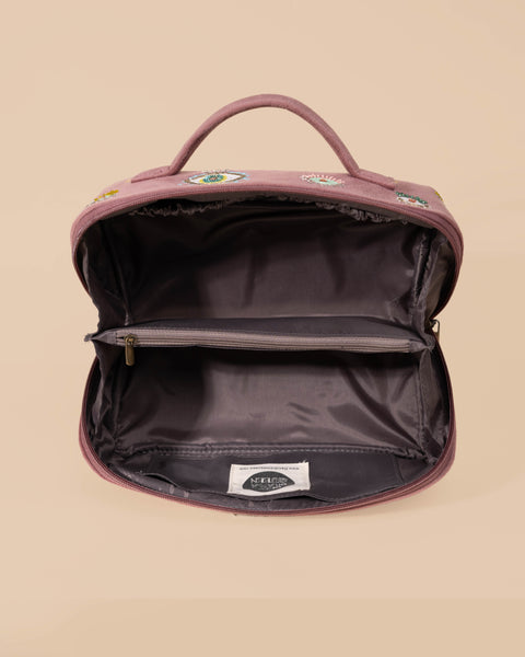 Stylish embroidered makeup bag for women’s daily essentials