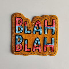 Handmade embroidered Rakhi Magnet – Blah Blah - Fridge Magnets
