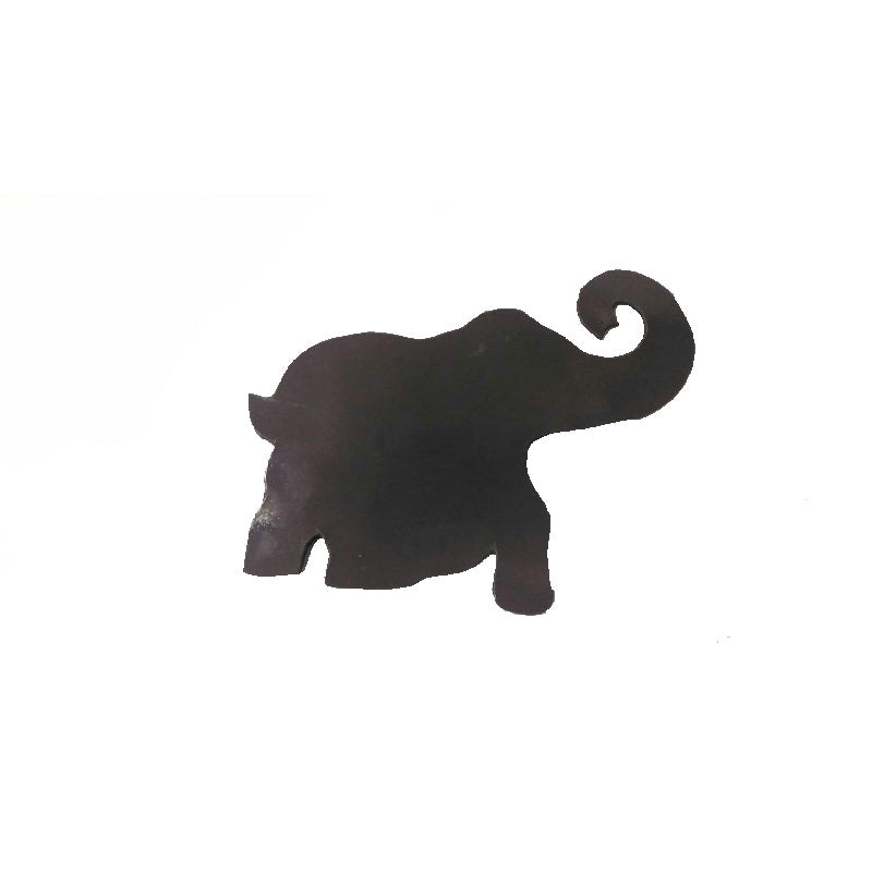 Elephant - Fridge Magnet - Black