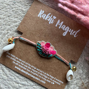 Embroidered Rakhi Magnet - Floret