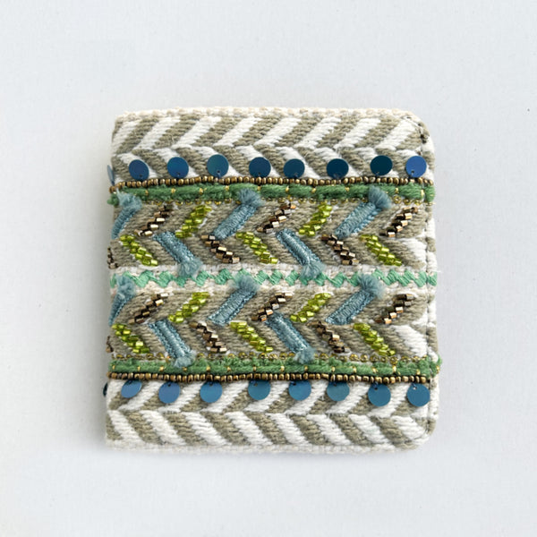 Green Leaves Snap Button Wallet