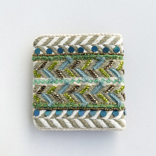 Green Leaves Snap Button Wallet