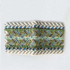Green Leaves Snap Button Wallet