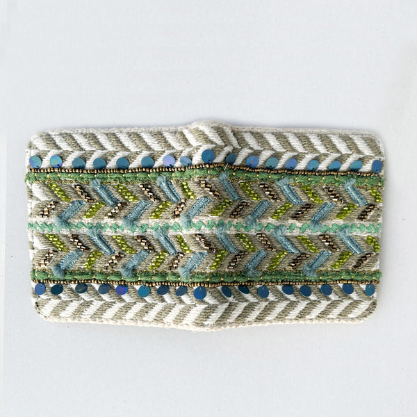 Green Leaves Snap Button Wallet